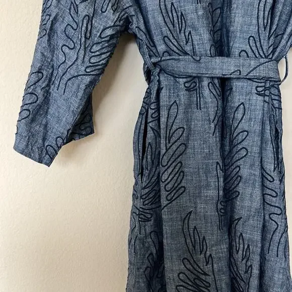 MANGO like new embroidered cotton caftan, size 6 - Picture 8 of 10